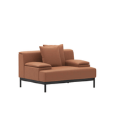 One Corner Single Seater Office Leather Lounge Sofa - Gavisco Office Furniture